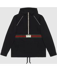 Gucci - Cotton Jersey Sweatshirt With Web - Lyst