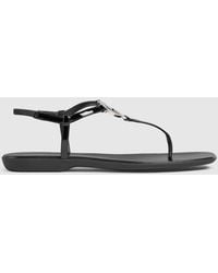 Gucci - Thong Sandal With Interlocking G - Lyst