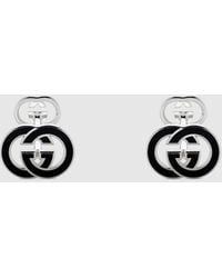 Gucci - Interlocking Enamel Cufflinks - Lyst