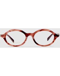Gucci - Oval Optical Frame - Lyst