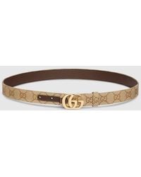 Gucci - Reversible Belt With Double G Buckle, Size 100 - Lyst