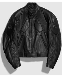 Gucci - Soft Grainy Bull Leather Biker Jacket, Size S, Ready-To-Wear - Lyst