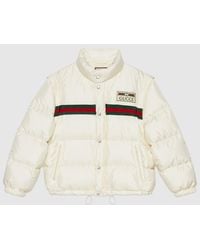 Gucci - Padded Nylon Bomber Jacket With Web - Lyst