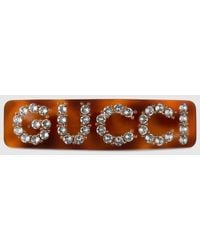 Gucci - Crystal Single Hair Barrette - Lyst