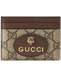 Gucci Neo Vintage GG Supreme Canvas & Leather Card Case - Natural