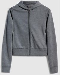 Gucci - Cotton Silk Jersey Sweatshirt With Zip - Lyst