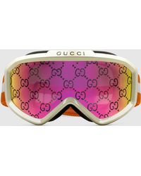 Gucci Skibrille mit GG - Pink