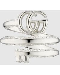 Gucci - GG Marmont Key Double Band Ring - Lyst