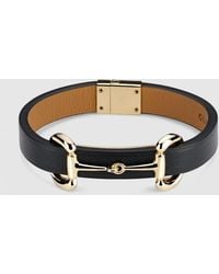 Gucci - Leather Bracelet With Horsebit - Lyst