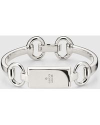 Gucci - Horsebit Motif Bangle Bracelet - Lyst