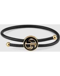Gucci - Bracelet With Enamel Round Interlocking G - Lyst