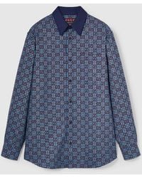 Gucci - Gg Vichy Cotton Wool Jacquard Shirt, Ready-To-Wear - Lyst