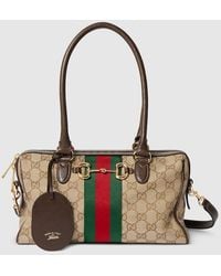 Gucci - Borsetto Medium Boston Bag, Gg Canvas - Lyst