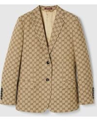 Gucci - GG Canvas Single-breasted Blazer - Lyst