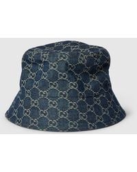 Gucci Wide Brim Gg-jacquard Denim Bucket Hat in Blue | Lyst