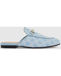 Gucci - Princetown Slipper With Pearls - Lyst