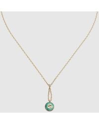 Gucci - Interlocking 18K Pendant Necklace - Lyst