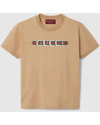 Gucci - Camiseta de Punto de Algodón con Estampado - Lyst