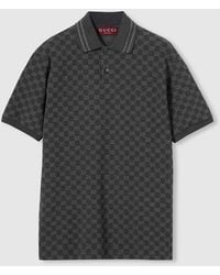 Gucci - Gg Cotton Piquet Jacquard Polo Shirt - Lyst