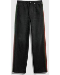 Gucci - Cotton Denim Pants With Web Insert - Lyst