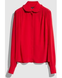 Gucci - Silk Crêpe De Chine Shirt With Embroidery, Size 46 It, Ready-To-Wear - Lyst