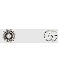 Gucci - Double G Flower Stud Earrings - Lyst