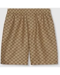 Gucci - Monogram Relaxed-fit Linen-blend Shorts - Lyst