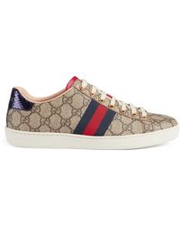 Gucci Gg Canvas New Ace Sneakes in Blue (Natural) - Save 47% | Lyst