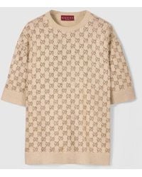 Gucci - Wool Cashmere Jumper With Crystals - Lyst