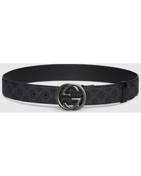 Gucci - Belt With Interlocking G Buckle, Size 100 - Lyst