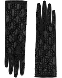 Gucci Tulen Handschoenen - Zwart