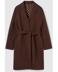 Gucci - Reversible Silk Wool Coat - Lyst