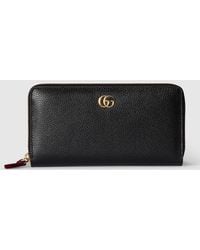 Gucci - ダブルG バイカラー ジップアラウンドウォレット, ブラック, レザー - Lyst