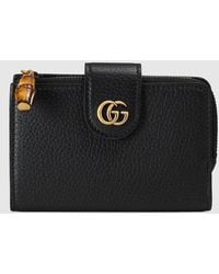 Gucci - Medium Double G Wallet With Bamboo - Lyst