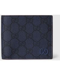 Gucci - Portafoglio Bi-Fold Gg Con Interno Bordeaux - Lyst