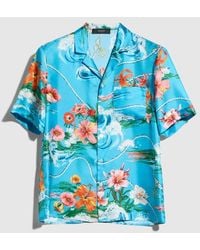 Gucci - Printed Silk Twill Bowling Shirt, Size 60, Ready-To-Wear - Lyst