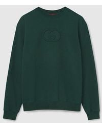 Gucci - Brushed Cotton Jersey Sweatshirt - Lyst