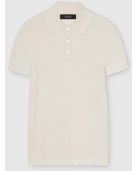 Gucci - Cashmere Silk Polo Shirt With Embroidery - Lyst