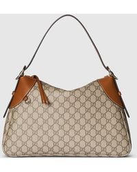 Gucci - Gg Emblem Large Shoulder Bag, Gg Canvas - Lyst