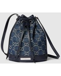 Gucci - Mini Bucket Bag With Plaque - Lyst