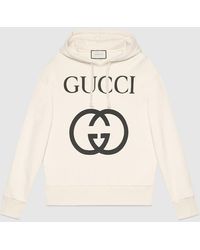 Gucci - Hooded Sweatshirt With Interlocking G - Lyst