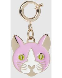 Gucci - キャット シェイプ バッグ チャーム, ピンク, メタル - Lyst