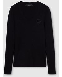 Gucci - Fine Cashmere Silk Top With Embroidery - Lyst