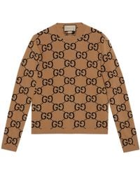 Gucci - gg Supreme Intarsia Wool Jumper - Lyst