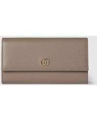 Gucci - ダブルG バイカラー コンチネンタルウォレット, ニュートラル, レザー - Lyst