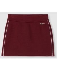 Gucci - Jersey Mini Skirt With Logo, Ready-To-Wear - Lyst