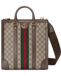 Gucci Cabas Ophidia taille moyenne - Marron