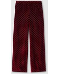 Gucci - Gg Velvet Devoré Sportswear Pants - Lyst
