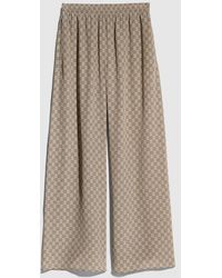 Gucci - Printed Silk Leisure Pants - Lyst