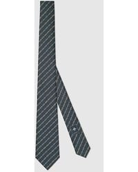 Gucci - Cravate En Jacquard De Soie À Motif Mors - Lyst